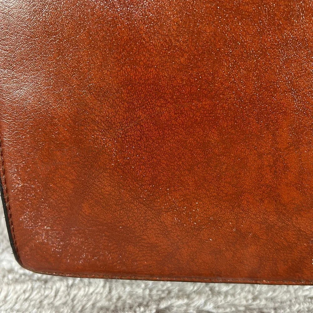 Vintage Gold Pfeil sport 16” Brown Leather Briefcase Portfolio Document Bag